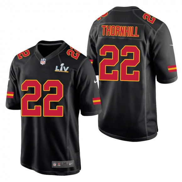 Men's Kansas City Chiefs Juan Thornhill Black Super Bowl LV Jersey