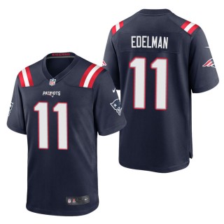 Men's New England Patriots Julian Edelman Navy Game Jersey