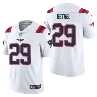 Men's New England Patriots Justin Bethel White Vapor Limited Jersey
