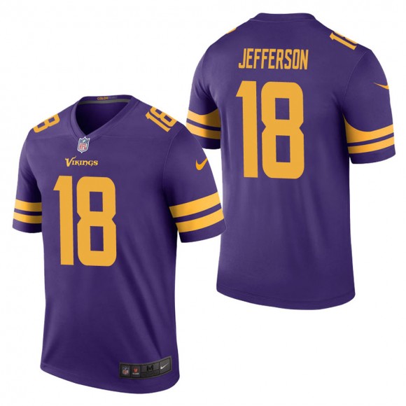 Men's Minnesota Vikings Justin Jefferson Purple Color Rush Legend Jersey