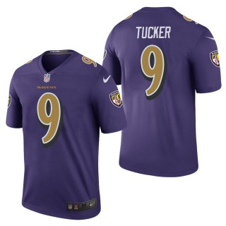 Men's Baltimore Ravens Justin Tucker Purple Color Rush Legend Jersey