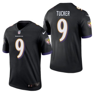 Men's Baltimore Ravens Justin Tucker Black Legend Jersey