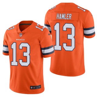 Men's Denver Broncos K.J. Hamler Orange Color Rush Limited Jersey