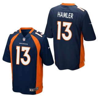 Men's Denver Broncos K.J. Hamler Navy Game Jersey