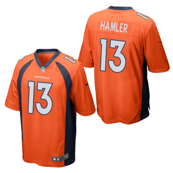 Men's Denver Broncos K.J. Hamler Orange Game Jersey
