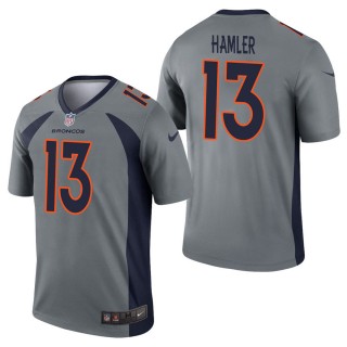 Men's Denver Broncos K.J. Hamler Gray Inverted Legend Jersey