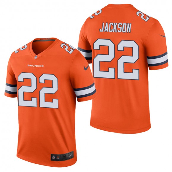 Men's Denver Broncos Kareem Jackson Orange Color Rush Legend Jersey
