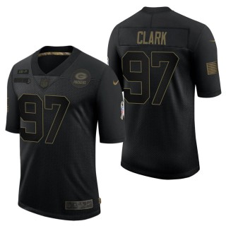 Men's Green Bay Packers Kenny Clark Black Salute to Service Jersey