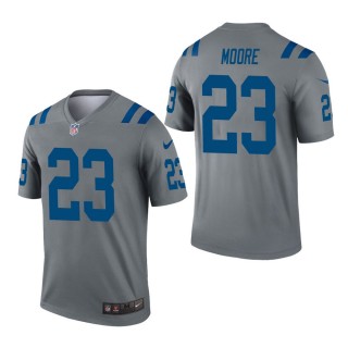 Men's Indianapolis Colts Kenny Moore Gray Inverted Legend Jersey