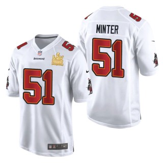 Men's Tampa Bay Buccaneers Kevin Minter White Super Bowl LV Champions Jersey
