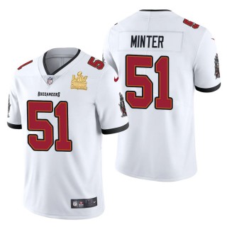 Men's Tampa Bay Buccaneers Kevin Minter White Super Bowl LV Champions Jersey