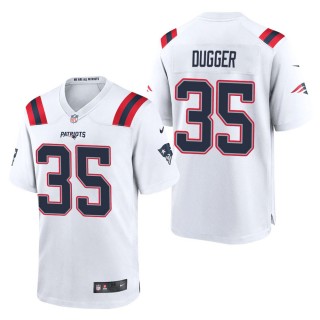 Men's New England Patriots Kyle Dugger White Game Jersey