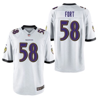 Men's Baltimore Ravens L.J. Fort White Game Jersey