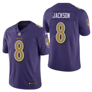 Men's Baltimore Ravens Lamar Jackson Purple Color Rush Limited Jersey