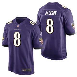 Men's Baltimore Ravens Lamar Jackson Purple Game Jersey