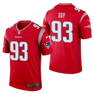 Men's New England Patriots Lawrence Guy Red Inverted Legend Jersey