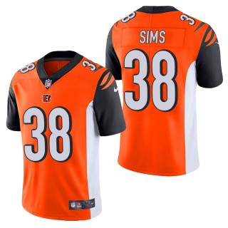 Men's Cincinnati Bengals LeShaun Sims Orange Vapor Untouchable Limited Jersey