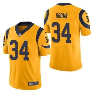 Men's Los Angeles Rams Malcolm Brown Gold Color Rush Limited Jersey
