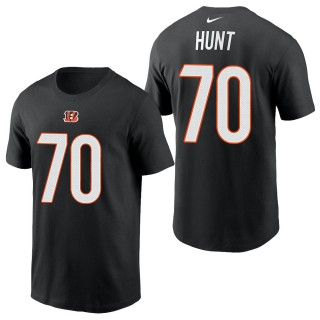 Men's Cincinnati Bengals Margus Hunt Black 2021 Name & Number T-Shirt
