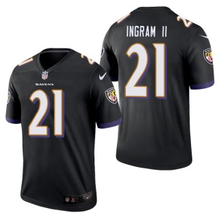 Men's Baltimore Ravens Mark Ingram Black Legend Jersey
