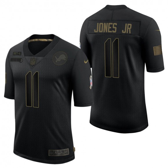 Men's Detroit Lions Marvin Jones Jr Black Salute to Service Jersey