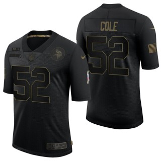 Men's Minnesota Vikings Mason Cole Black Salute to Service Jersey