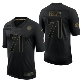 Men's Pittsburgh Steelers Matt Feiler Black Salute to Service Jersey
