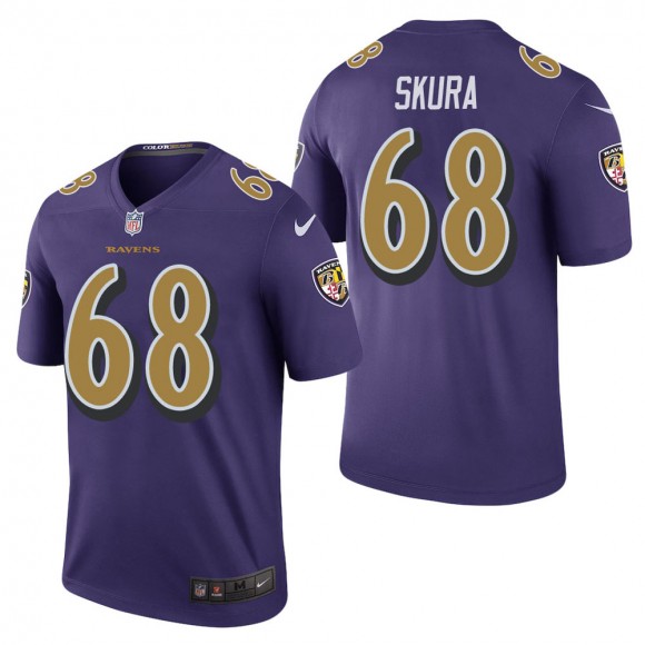 Men's Baltimore Ravens Matt Skura Purple Color Rush Legend Jersey