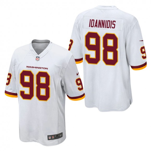 Men's Washington Football Team Matthew Ioannidis White Game Jersey