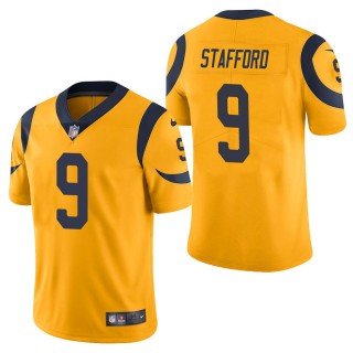 Men's Los Angeles Rams Matthew Stafford Gold Color Rush Limited Jersey