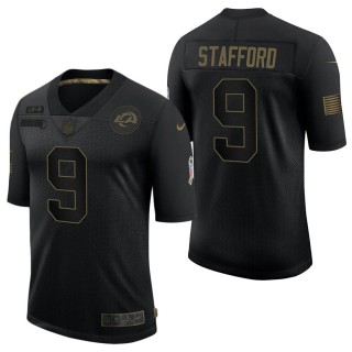 Men's Los Angeles Rams Matthew Stafford Black Salute to Service Jersey