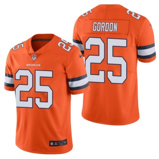 Men's Denver Broncos Melvin Gordon Orange Color Rush Limited Jersey