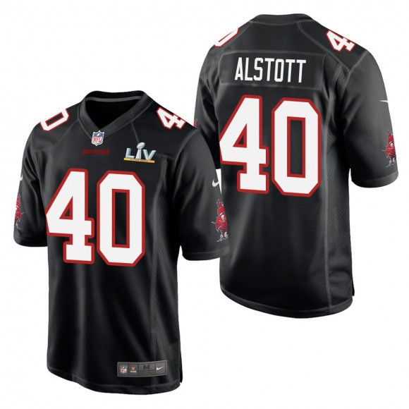 Men's Tampa Bay Buccaneers Mike Alstott Black Super Bowl LV Jersey