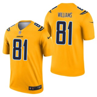 Men's Los Angeles Chargers Mike Williams Gold Inverted Legend Jersey