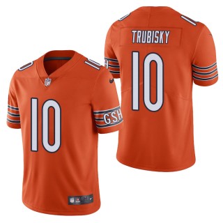 Men's Chicago Bears Mitchell Trubisky Orange Vapor Untouchable Limited Jersey