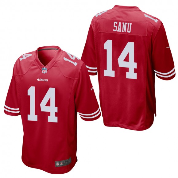 Men's San Francisco 49ers Mohamed Sanu Scarlet Game Jersey