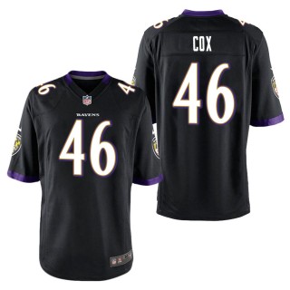 Men's Baltimore Ravens Morgan Cox Black Game Jersey