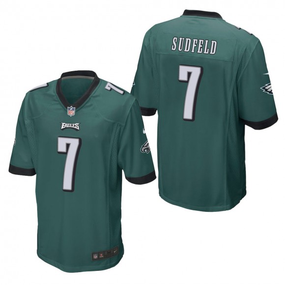 Men's Philadelphia Eagles Nate Sudfeld Green Game Jersey