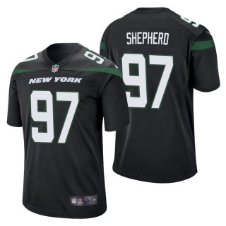 Men's New York Jets Nathan Shepherd Black Game Jersey