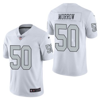 Men's Las Vegas Raiders Nicholas Morrow White Color Rush Limited Jersey