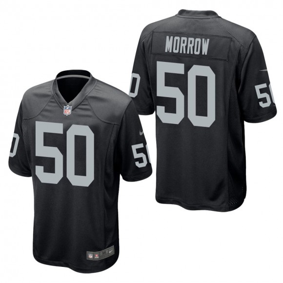 Men's Las Vegas Raiders Nicholas Morrow Black Game Jersey