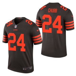 Men's Cleveland Browns Nick Chubb Brown Color Rush Legend Jersey