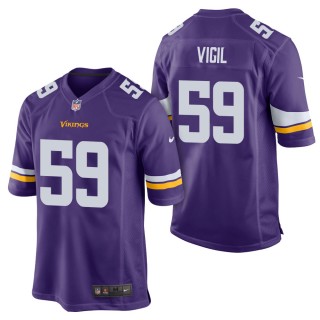 Men's Minnesota Vikings Nick Vigil Purple Game Jersey