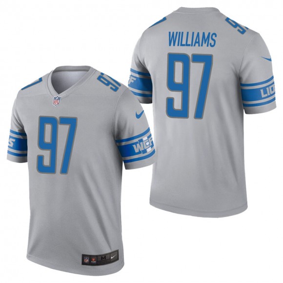 Men's Detroit Lions Nick Williams Gray Inverted Legend Jersey