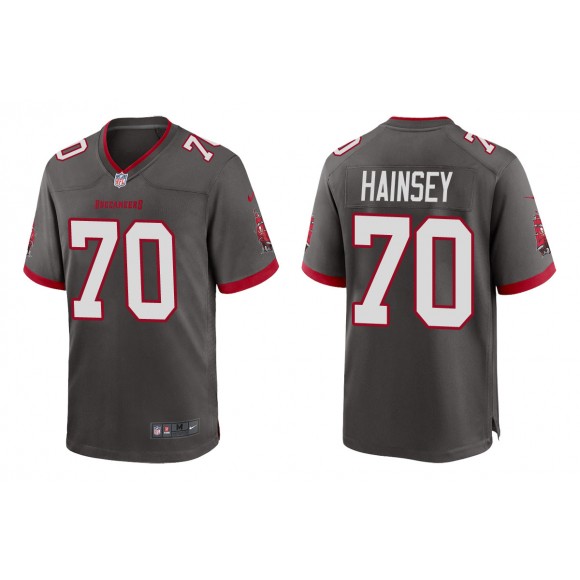 Men's Tampa Bay Buccaneers Robert Hainsey Pewter Alternate Game Jersey