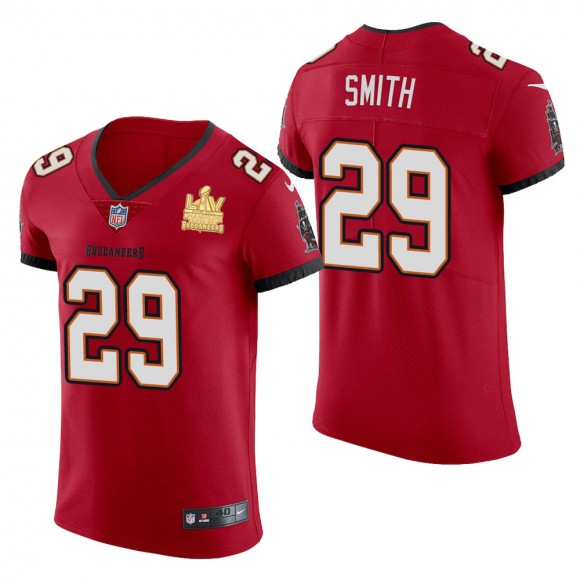 Men's Tampa Bay Buccaneers Ryan Smith Red Super Bowl LV Champions Jersey