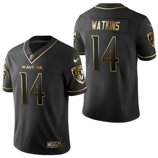 Men's Baltimore Ravens Sammy Watkins Black Golden Edition Jersey