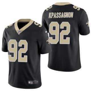 Men's New Orleans Saints Tanoh Kpassagnon Black Vapor Limited Jersey