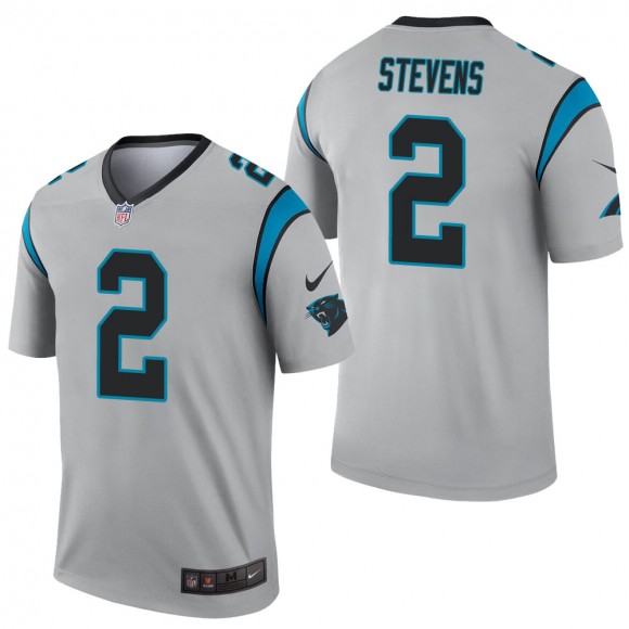 Men's Carolina Panthers Tommy Stevens Silver Inverted Legend Jersey