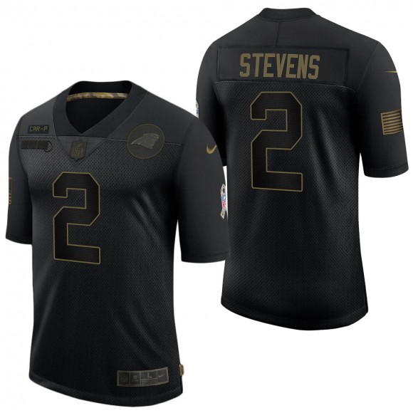 Men's Carolina Panthers Tommy Stevens Black Salute to Service Jersey